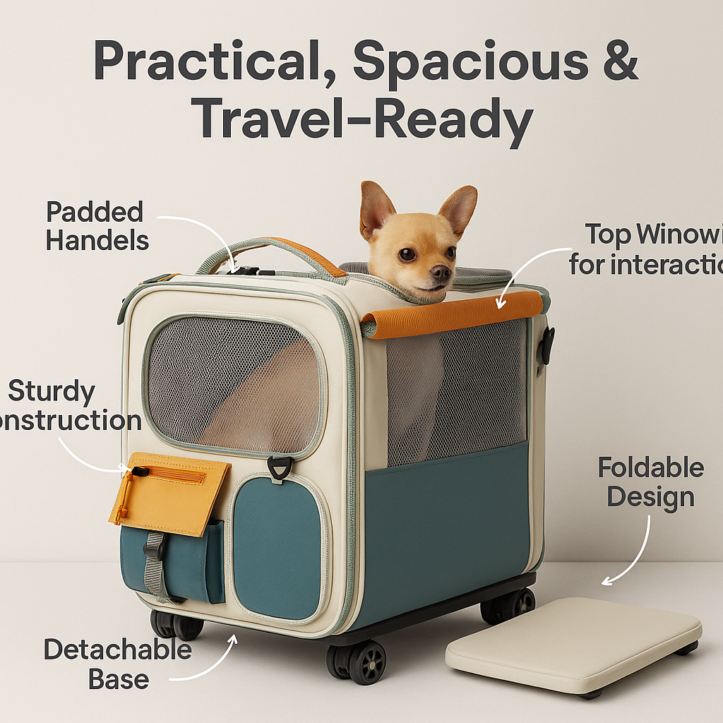 Lounggeᴸᴳ Pet Travel Carrier with Wheels