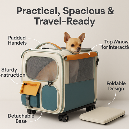 Lounggeᴸᴳ Pet Travel Carrier with Wheels